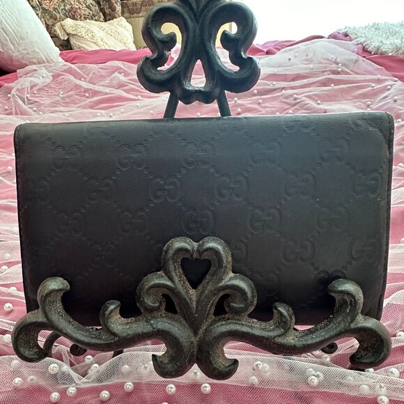 Gucci Brown Leather Long Wallet